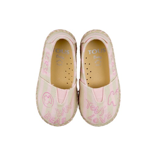 Alpargata playera lona Run Line rosa