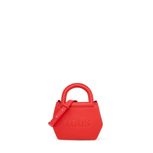 Μικρή τσάντα ώμου TOUS Dora από δέρμα σε κόκκινο χρώμα