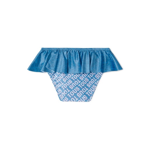 Girls bikini bottoms in Logo blue