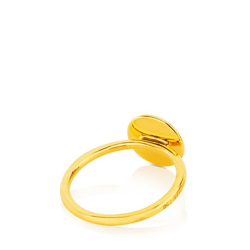 Gold Tack Ring with Diamond