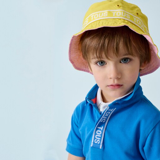 Piqué polo t-shirt in Casual blue