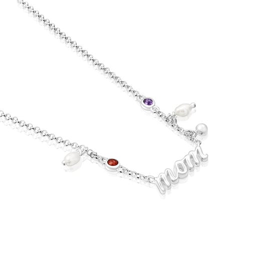 Collana Mom in argento con perle coltivate e pietre preziose TOUS Mama