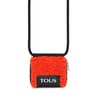 Orange TOUS Empire Fur Hanging change purse