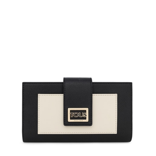 Large black and beige TOUS Funny Pocket wallet