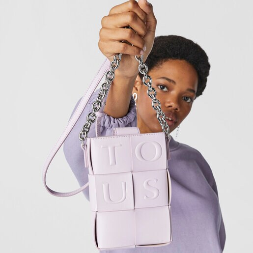 Mini bolso malva y beige TOUS Damas