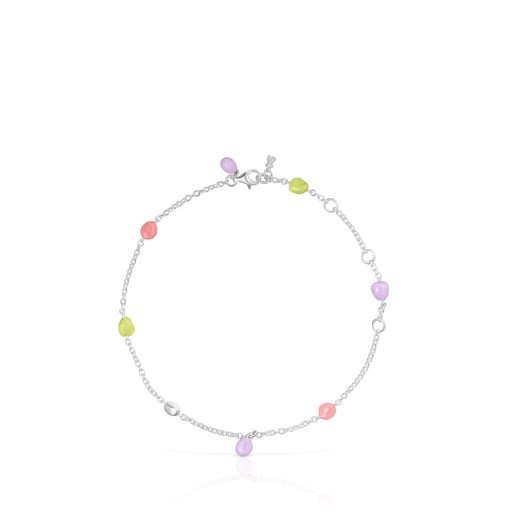 Pulseira de pé em prata e esmalte colorido TOUS Joy Bits