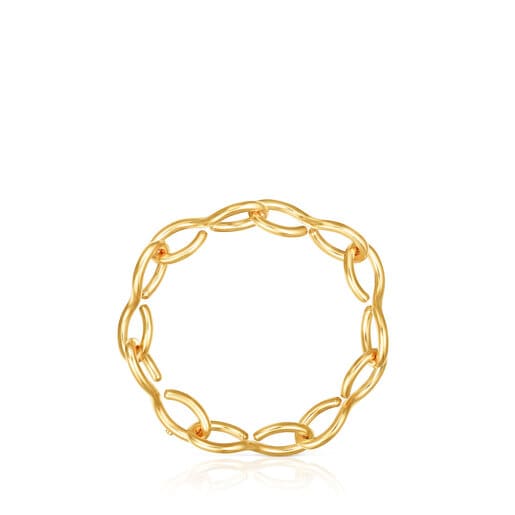 Pulsera con baño de oro 18 kt sobre plata Bent