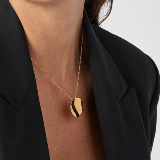 Silver Vermeil Nenufar petal Necklace