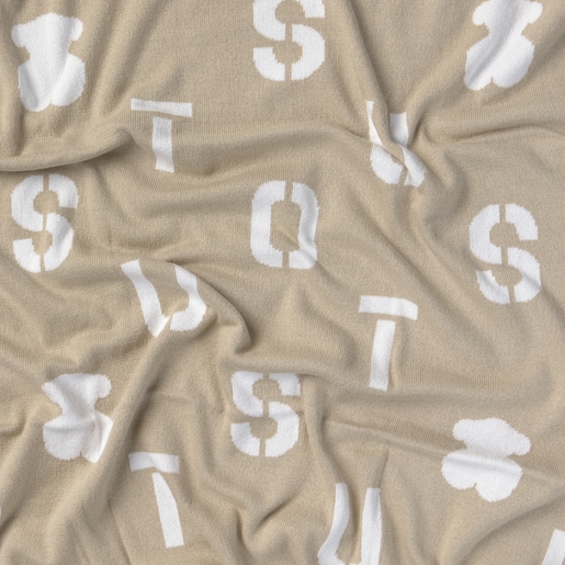 Reversible baby blanket in Nilo beige