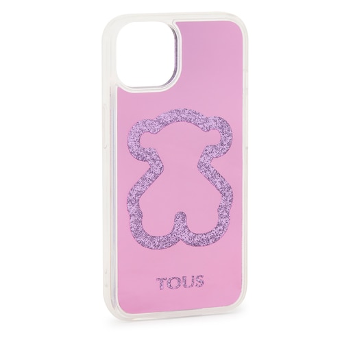 Lilac-colored Delray 13 Glitter Mirror Bear Cell phone case