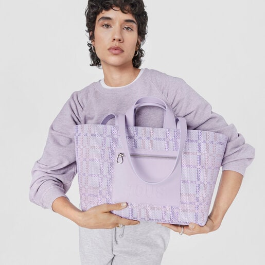 Capazo mediano malva TOUS Cecilia