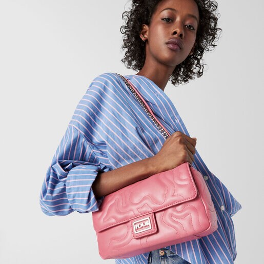 Small fuchsia Kaos Dream Crossbody bag with flap