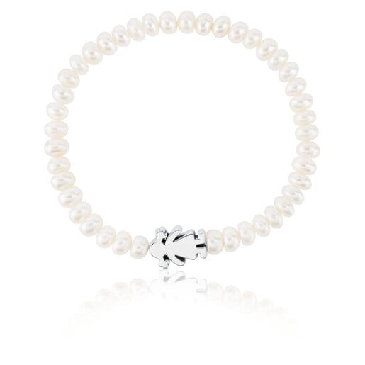 Pearl Sweet Dolls girl Bracelet with Silver