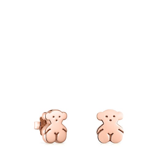 Bären-Ohrringe Sweet Dolls aus rosa Vermeil-Silber