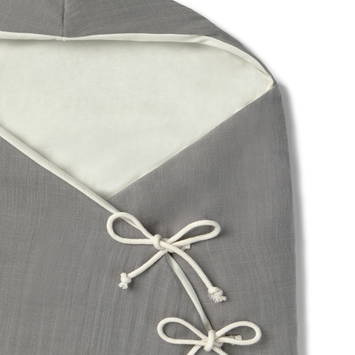 Multipurpose footmuff for crib in Classic grey