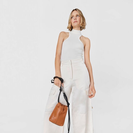 Mini bolso de piel cuero TOUS Cloud