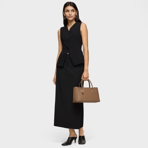 Medium earth-colored City bag TOUS Poppy