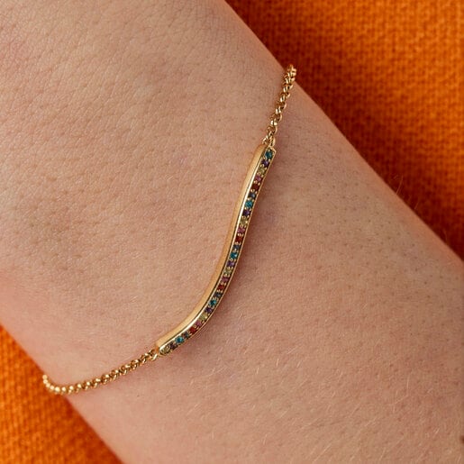 Silver vermeil TOUS Vibrant Colors Bracelet with gemstones