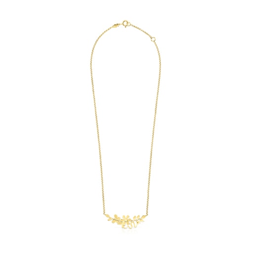 Collier Real Mix Leaf en Or Vermeil