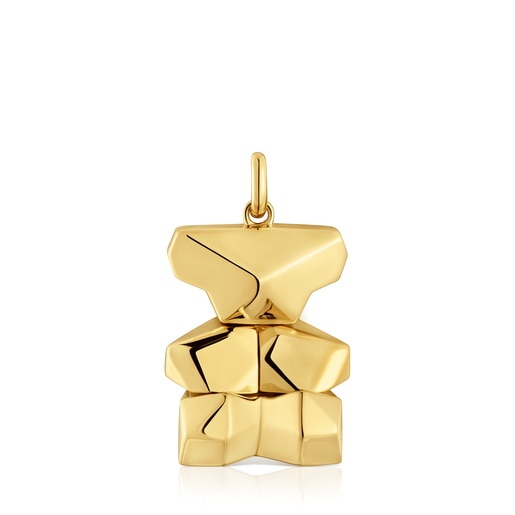 Cube-bear Pendant with 18kt gold plating over silver TOUS Sweet 40s