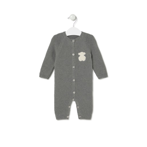 Baby playsuit in Tricot grey