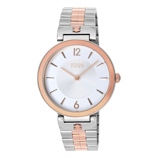 Montre analogique avec bracelet en acier et acier IPRG rosé S-Band