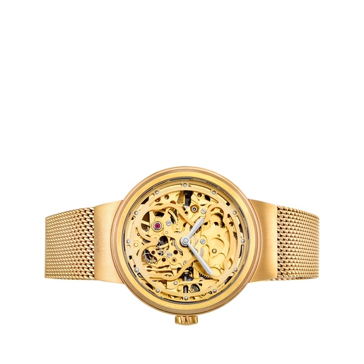 Gold-colored IP steel Rond automatic Watch | TOUS