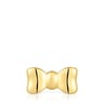 25 mm bow Pendant with 18kt gold plating over silver TOUS Ribbon