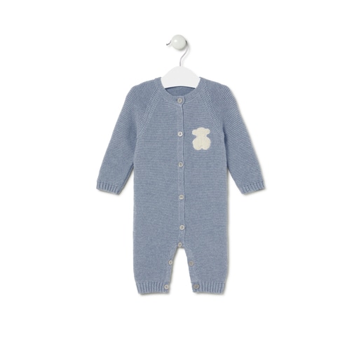 Baby playsuit in Tricot blue