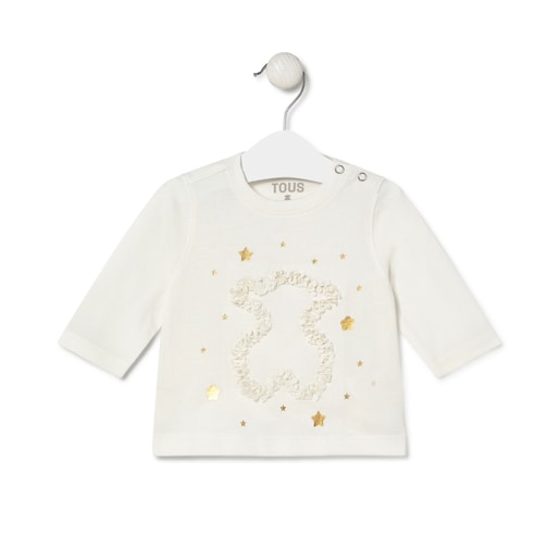 BEAR and stars t-shirt in Casual ecru