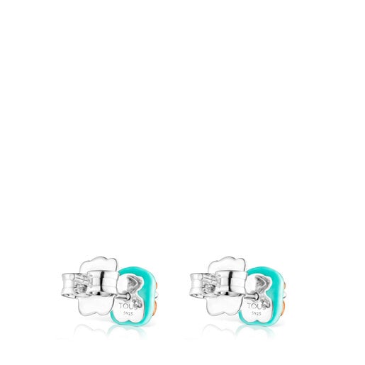 Boucles d’oreilles TOUS Vibrant Colors en argent, cornaline et émail