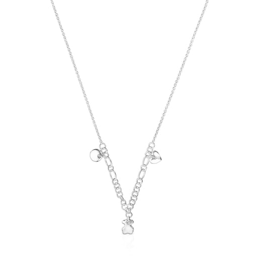 Silver Luah motif Necklace | TOUS