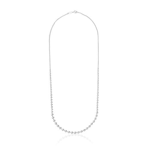 Lange Halskette Gloss aus Silber