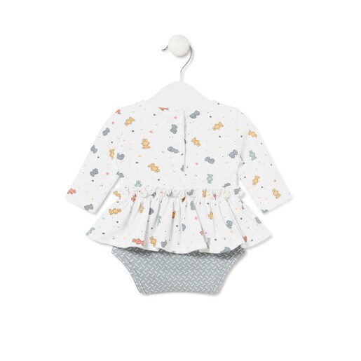 Body con falda de bebé niña Charms blanco