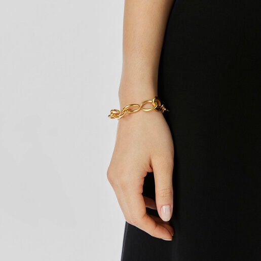 Silver vermeil Bent Bracelet