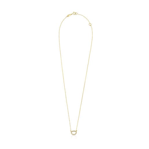 TOUS Hav necklace in gold with circle of diamonds