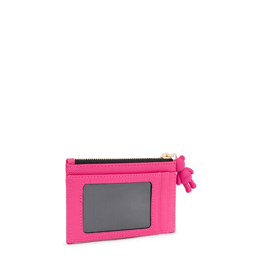 フューシャカラーのカードホルダー TOUS La Rue