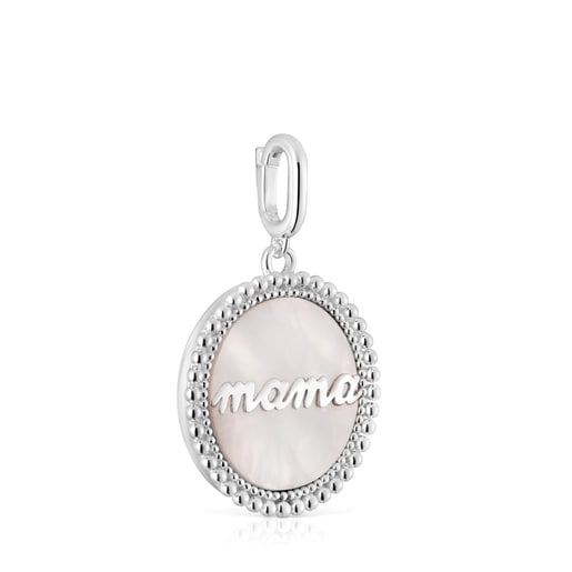 Silver medallion Pendant with nacre TOUS Mama