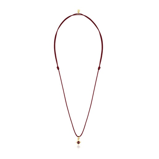 Magic Nature Necklace with ruby and garnet-colored cord | TOUS