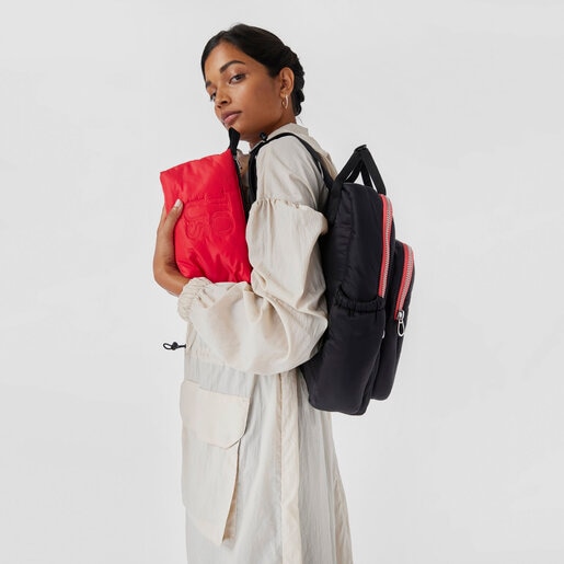 コーラルカラーのメイクポーチ TOUS Balloon Soft