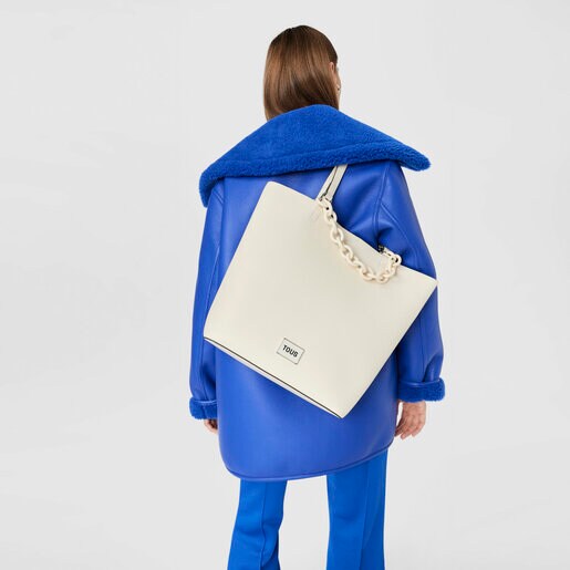 תיק קניות TOUS Sylvia גדול בצבע בז'