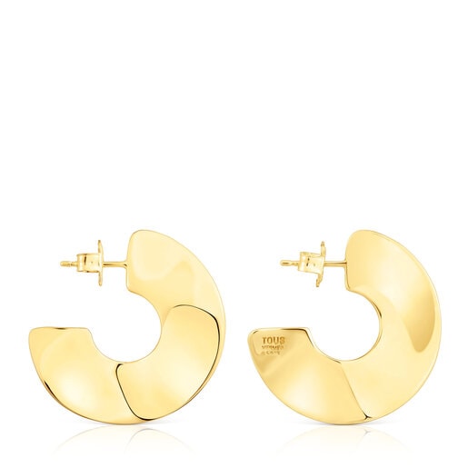 silver vermeil Hoop earrings Gregal