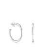 Long 24 mm silver Hoop earrings TOUS Basics