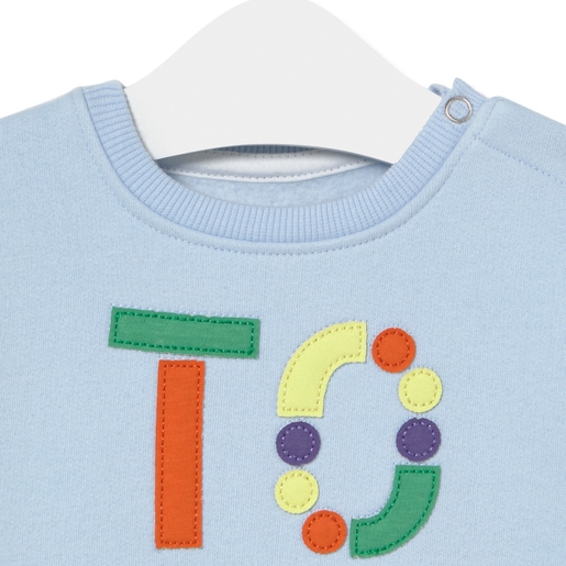 TOUS logo sweatshirt in Casual sky blue