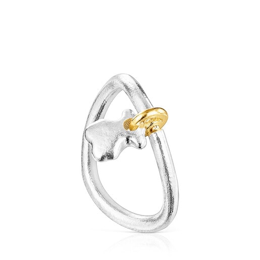 Tous Luah – Prsten ze žlutého stříbra Vermeil a stříbra s motivem medvídka