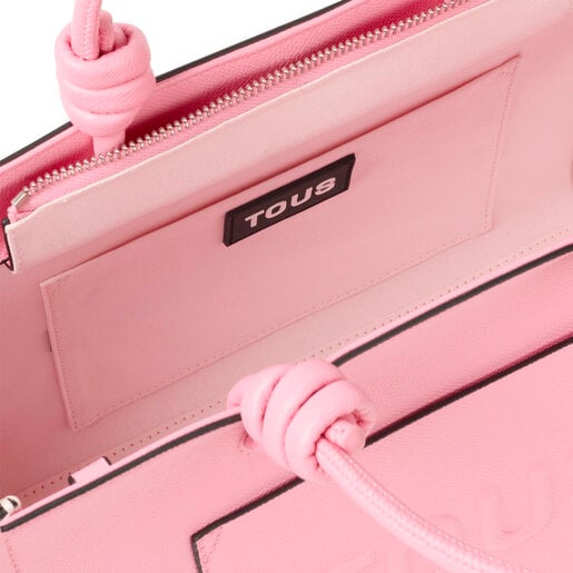 Μεσαίου μεγέθους τσάντα shopper Amaya TOUS La Rue New σε ροζ χρώμα