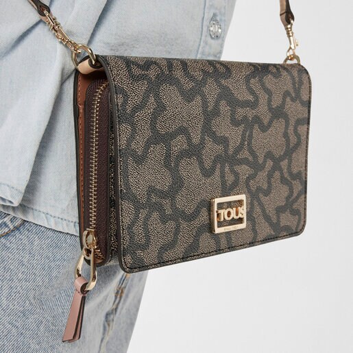 Multi-beige Kaos Icon Crossbody wallet