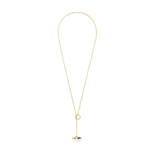 Gold Lure Necklace with gemstones | TOUS