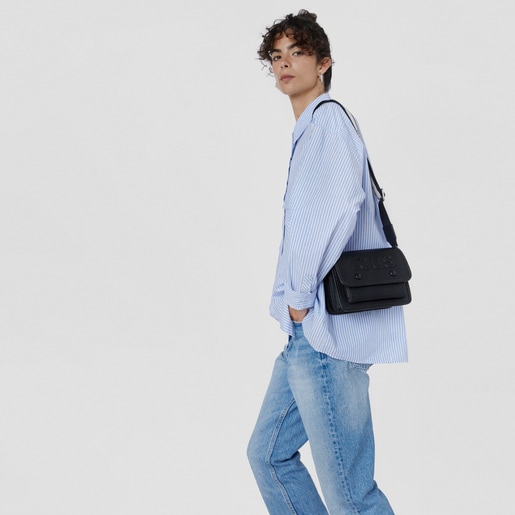 תיק צד TOUS La Rue Audree קטן בצבע שחור