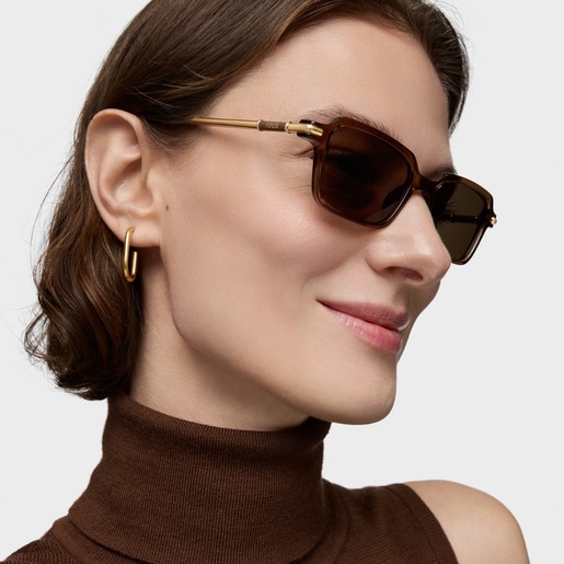 Brown Sunglasses TOUS Square Metal